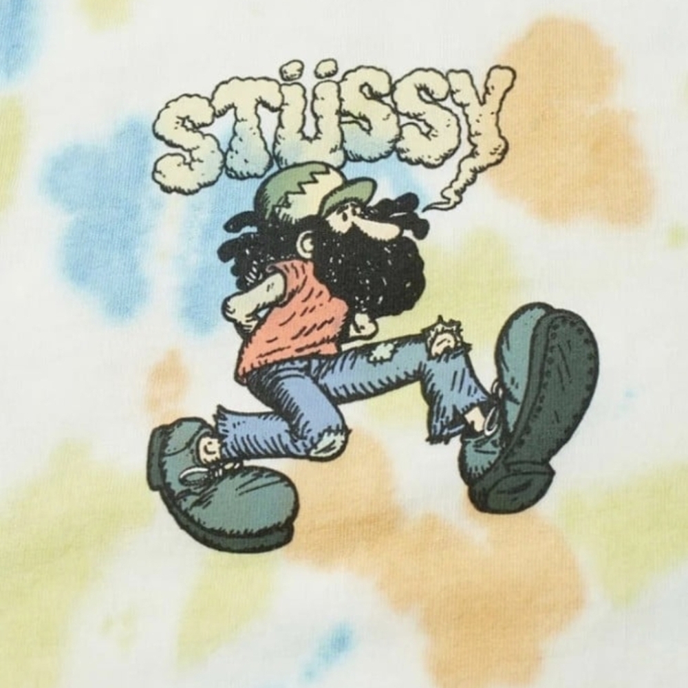 Stussy Mr. Natty Tee in White & Blue. - Picture 6 of 12